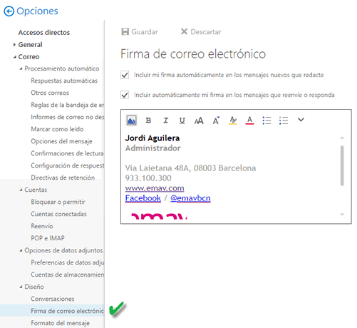 Configurant signatura